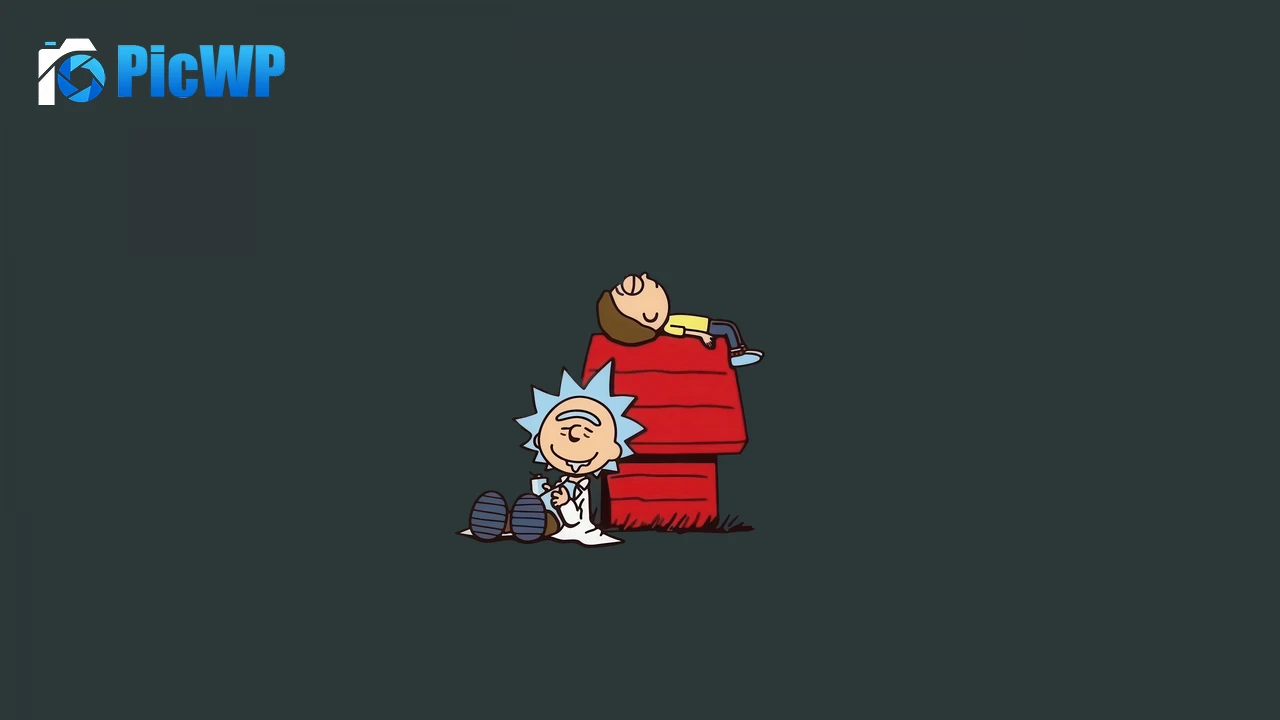 Rick and Morty Minimal art 4K PC Wallpaper