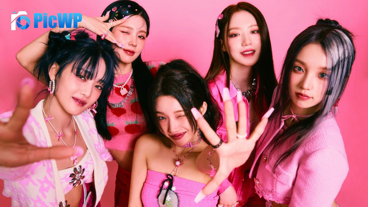 (G)I-dle Pink aesthetic 4K PC Wallpaper