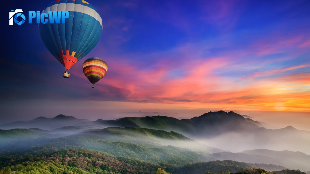 Hot air balloons Doi Inthanon National Park 4K PC Wallpaper