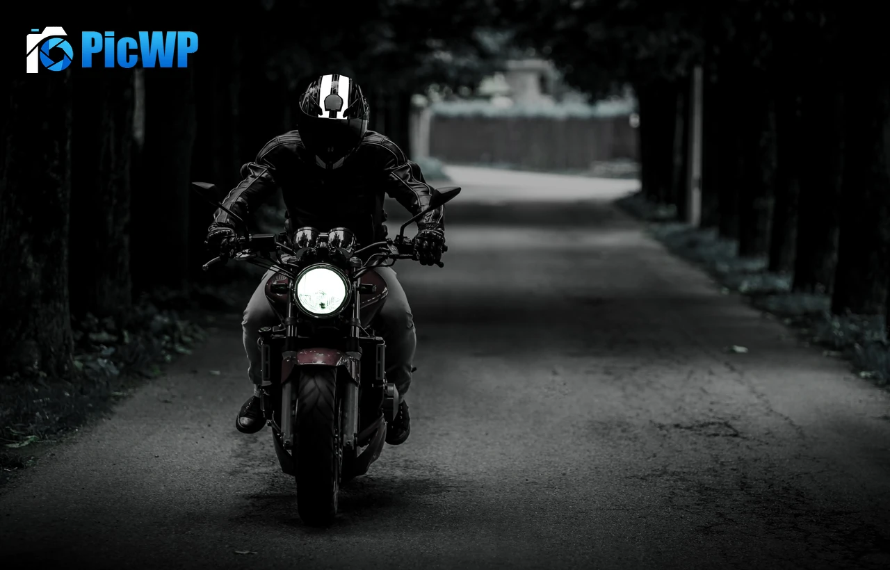 Biker Dark 4K PC Wallpaper