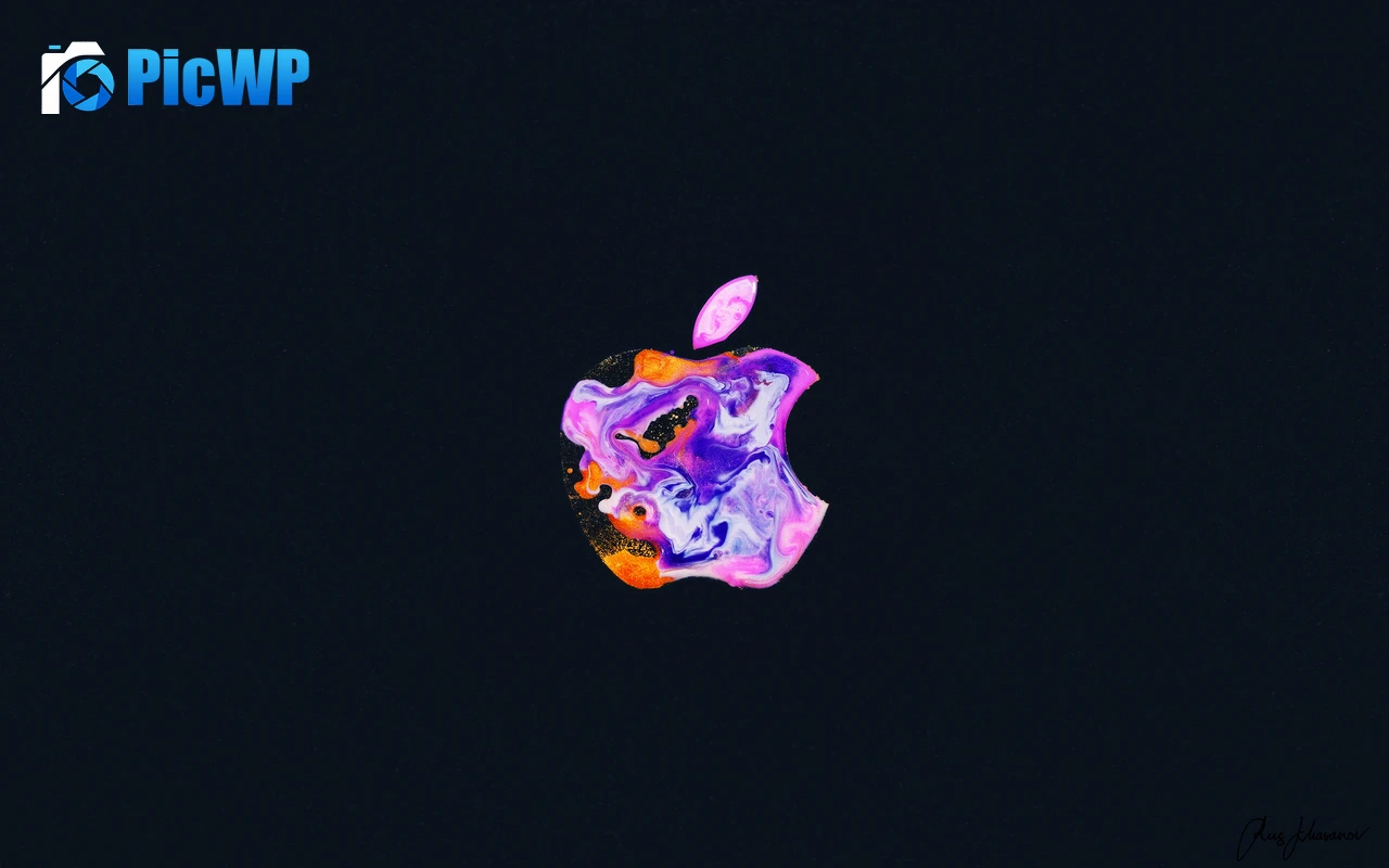 Apple logo iPhone 12 3K PC Wallpaper