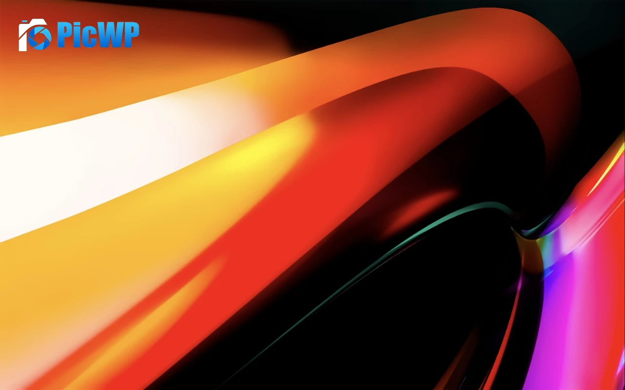 MacBook Pro Orange 3K PC Wallpaper