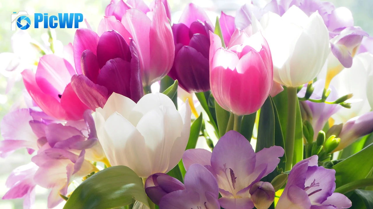 Tulips Crocus flowers 4K PC Wallpaper