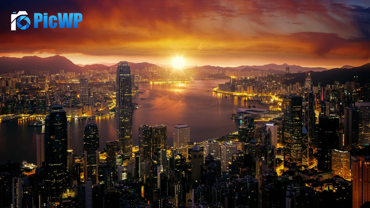 Hong Kong Sunrise 4K PC Wallpaper