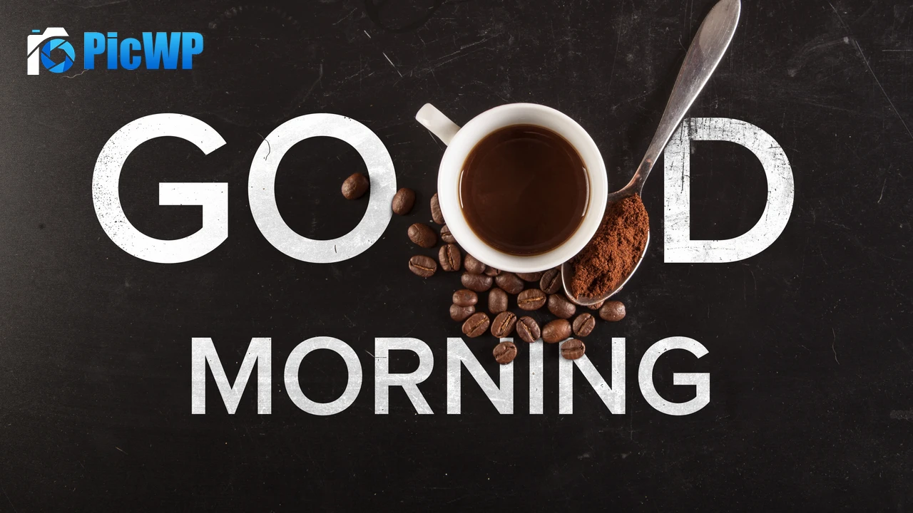 Good Morning Typography 4K PC Wallpaper