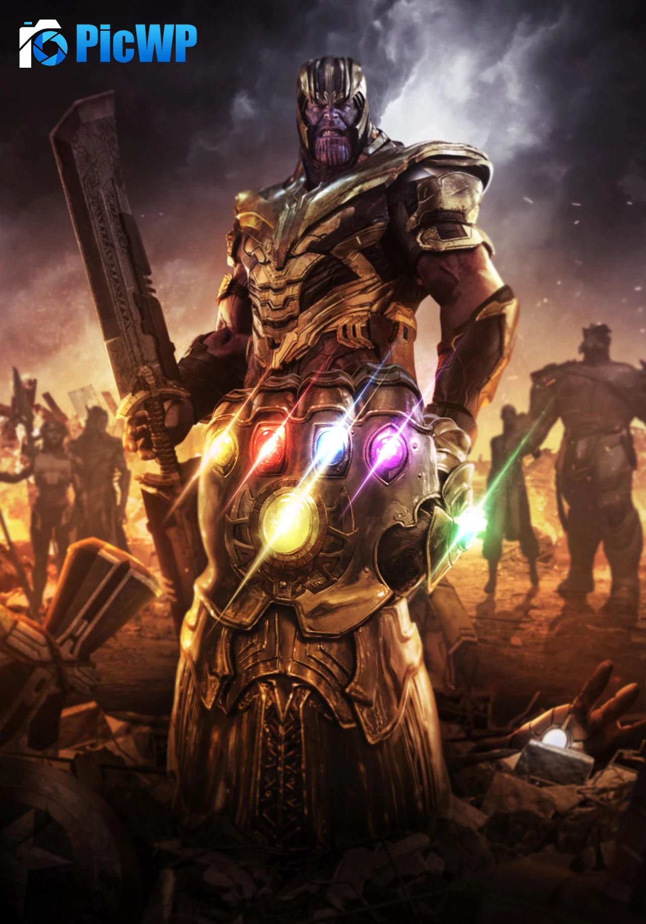Infinity Gauntlet Thanos 5K Mobile Wallpaper