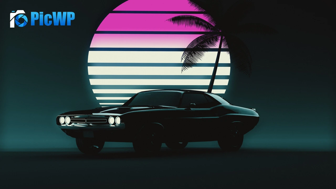 Muscle car Retro 4K PC Wallpaper