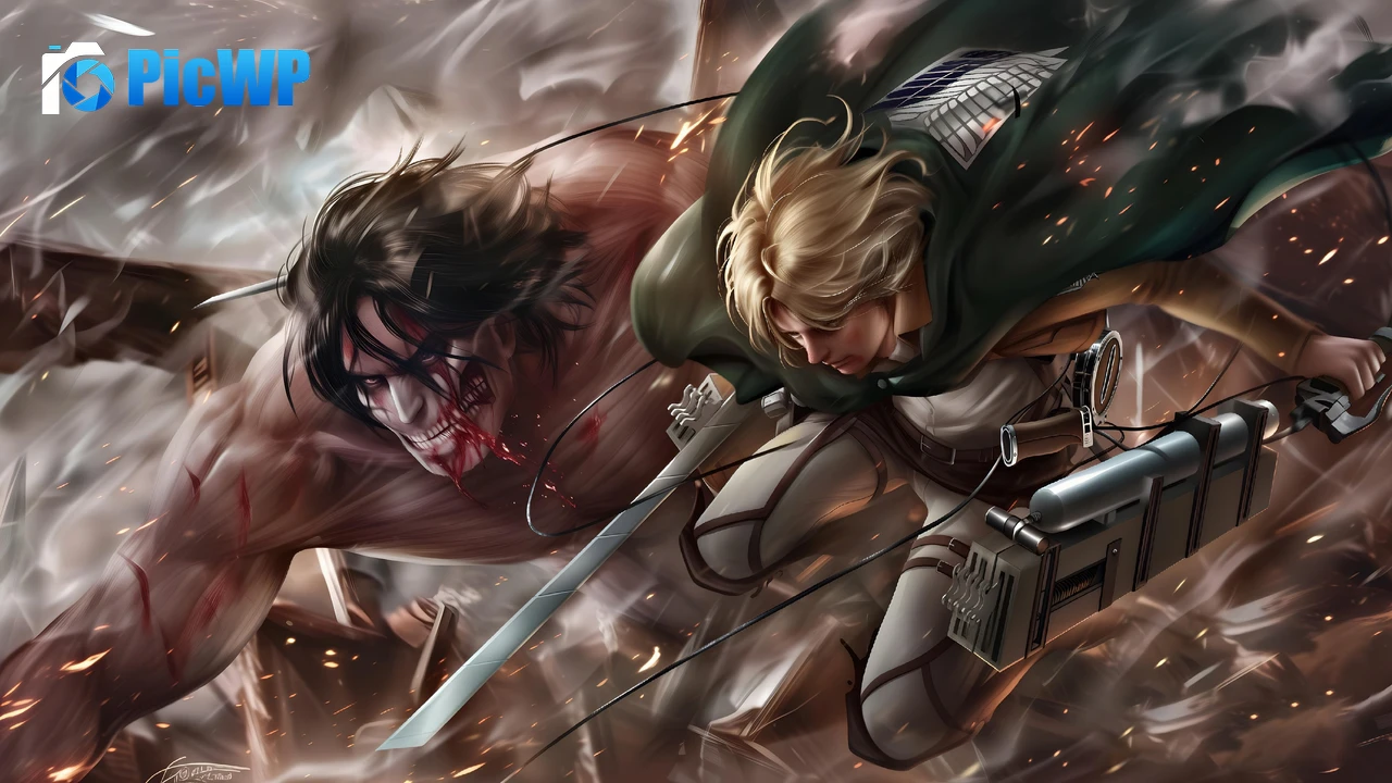 Levi Ackerman Eren Yeager 4K PC Wallpaper