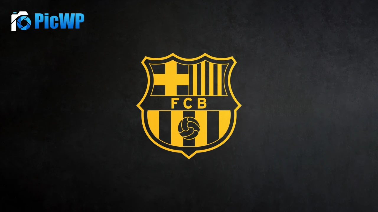 FCB Crest Dark background 4K PC Wallpaper