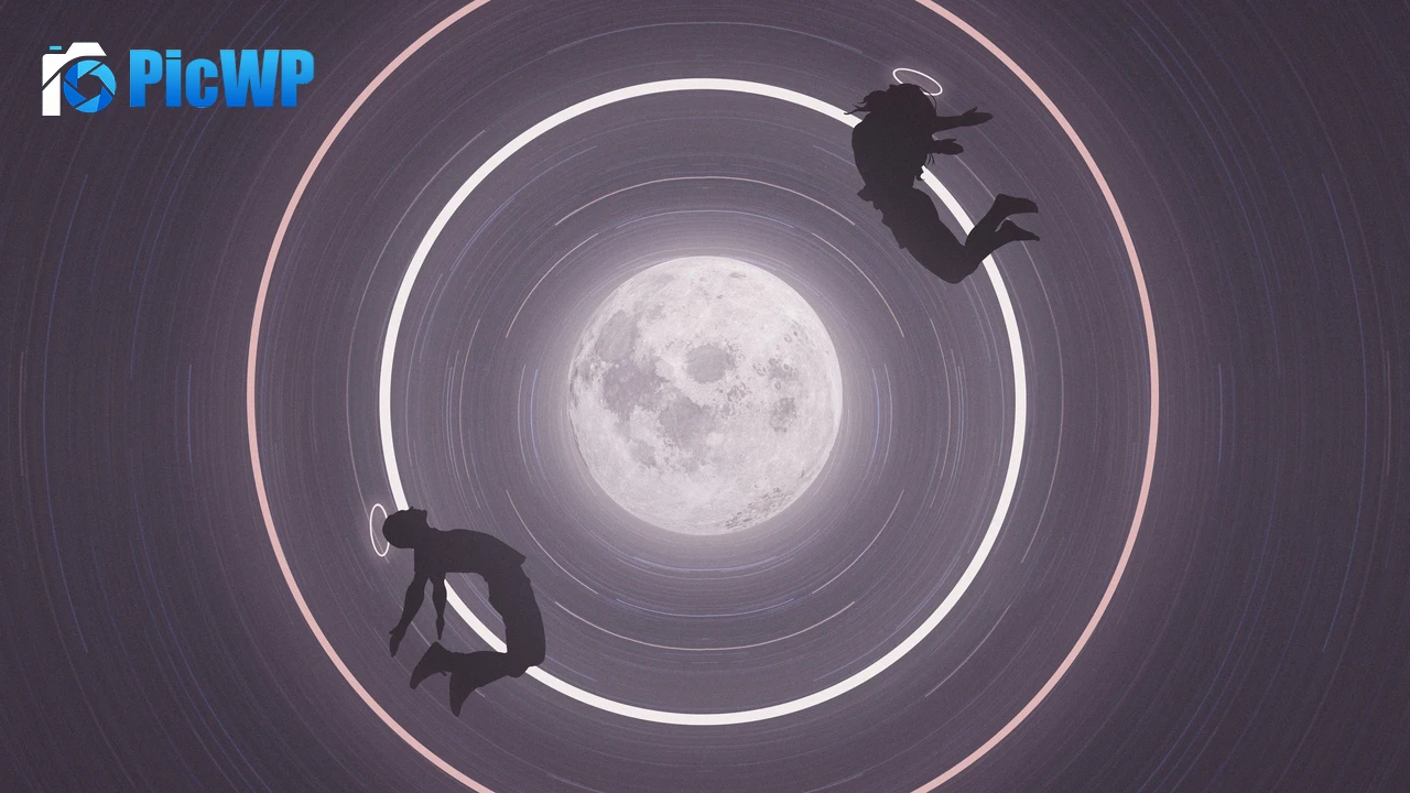Couple Moon 4K PC Wallpaper