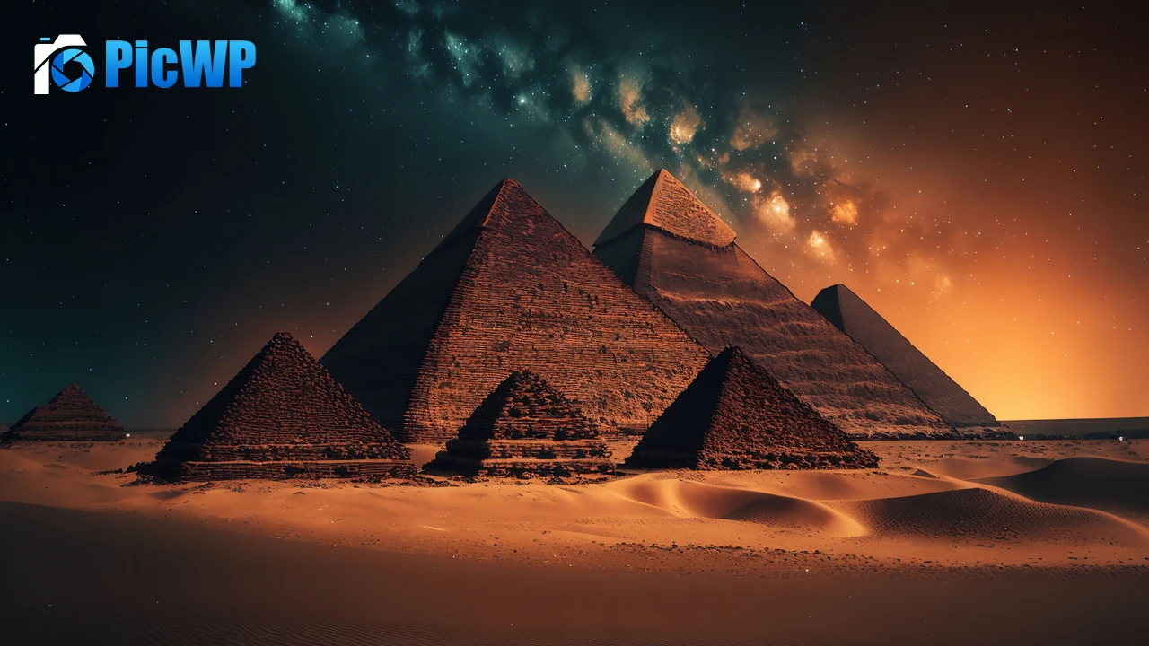 Egyptian Pyramids Aesthetic 4K PC Wallpaper