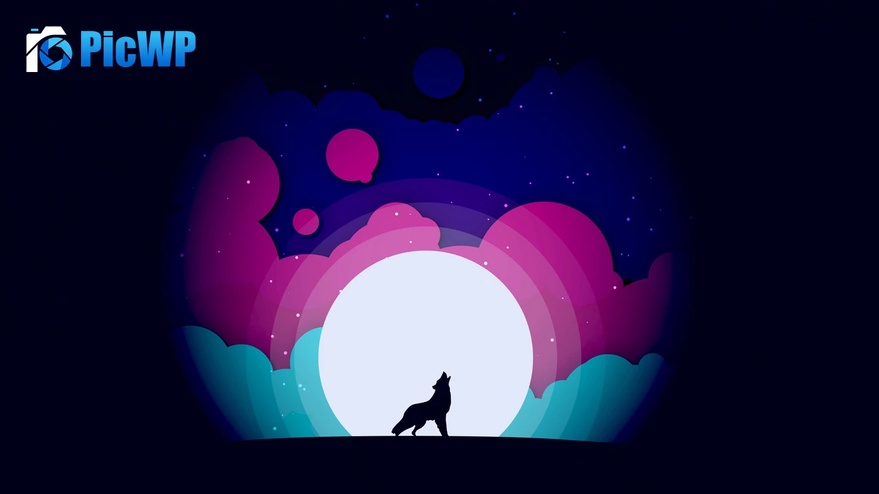Wolf Howling Aesthetic 10K 4K PC Wallpaper