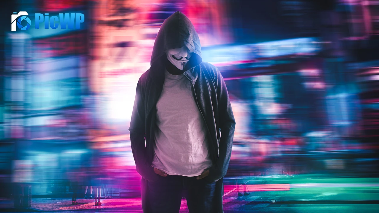 Anonymous Neon 4K PC Wallpaper