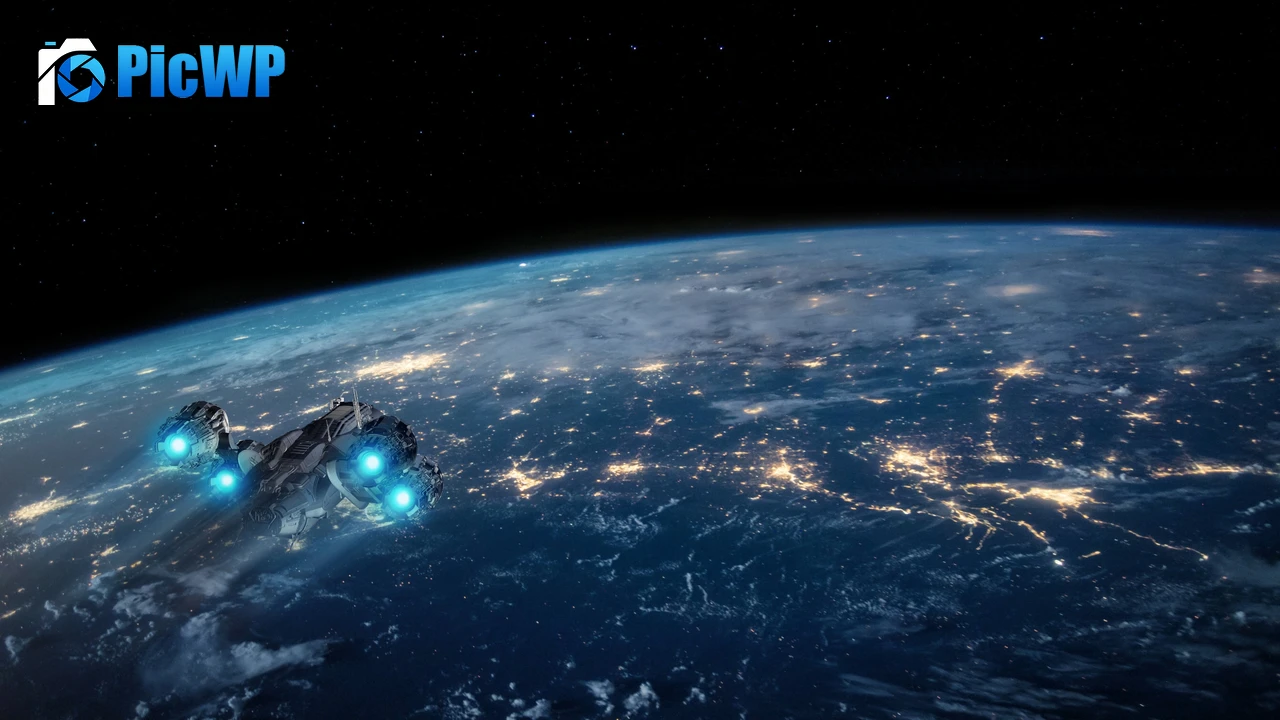 Earth Spaceship 4K PC Wallpaper