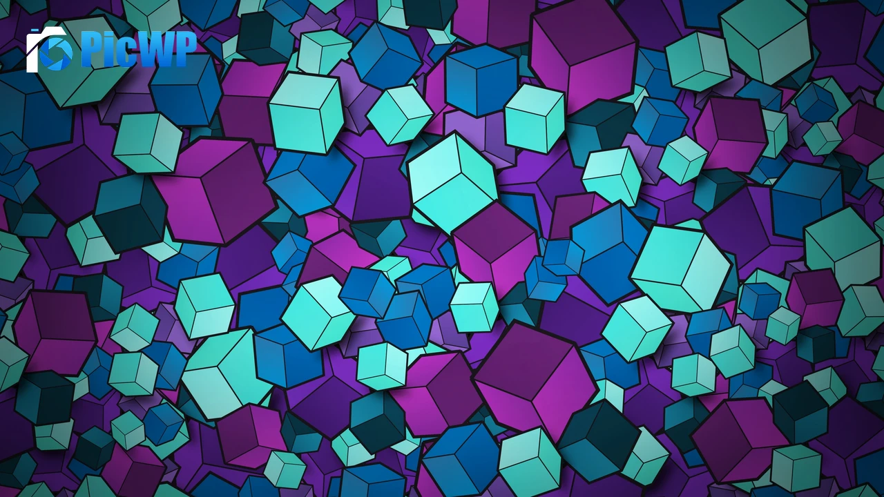 3D cubes Colorful 4K PC Wallpaper