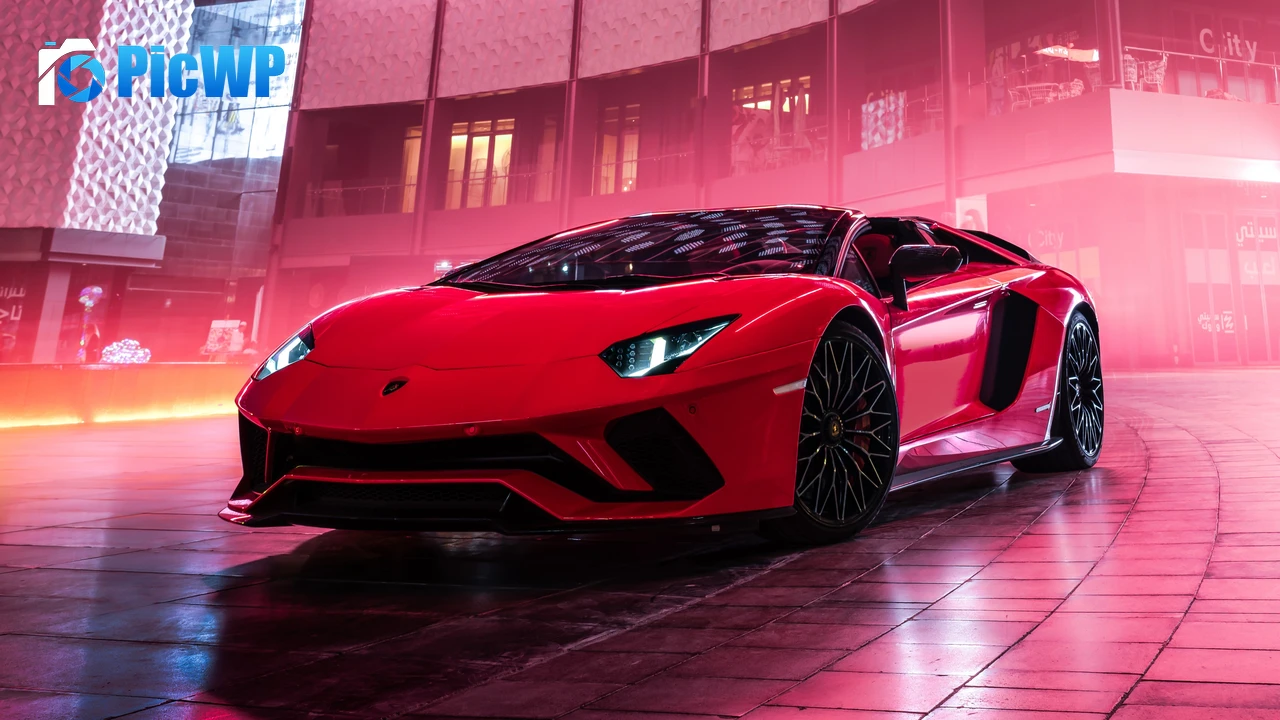 Lamborghini Aventador S Roadster Red 4K PC Wallpaper