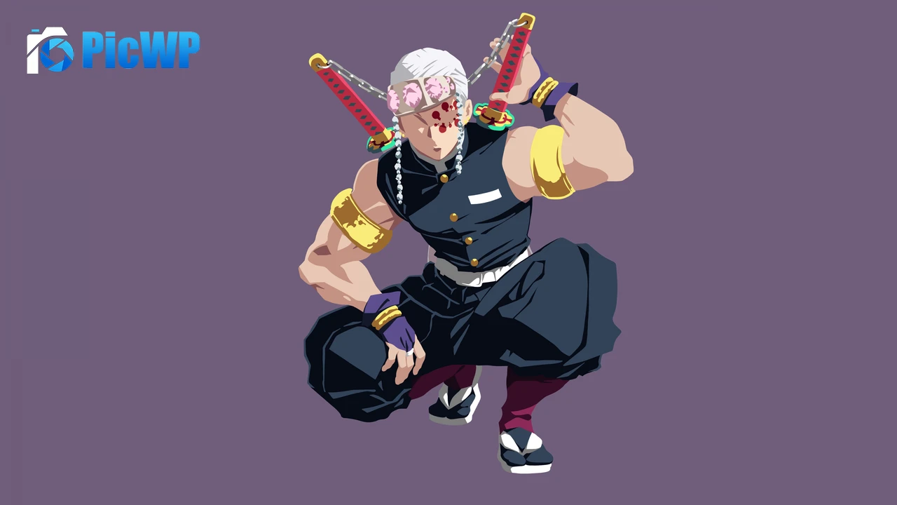 Tengen Uzui Minimal art 4K PC Wallpaper