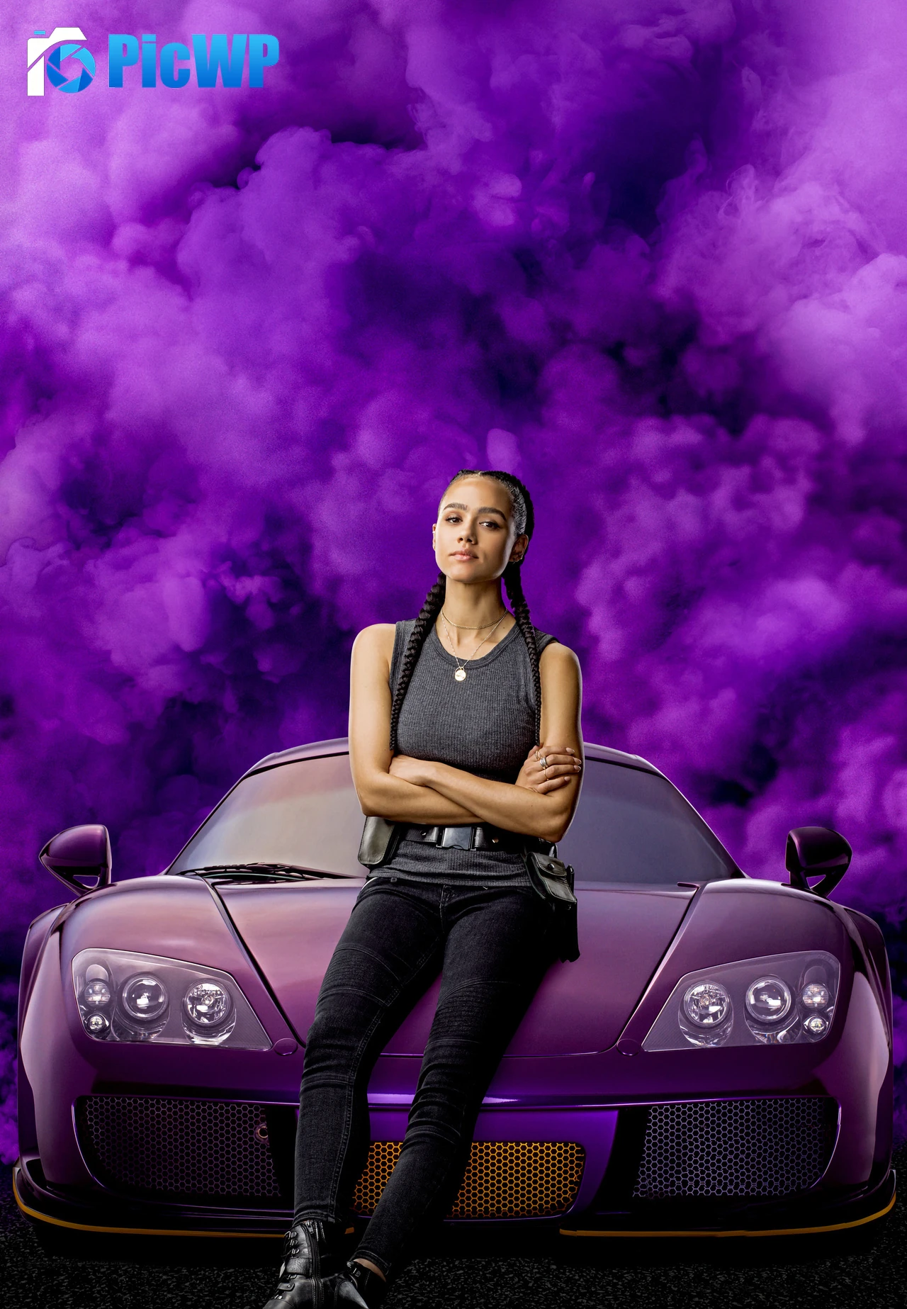 Nathalie Emmanuel Fast & Furious 9 5K Mobile Wallpaper