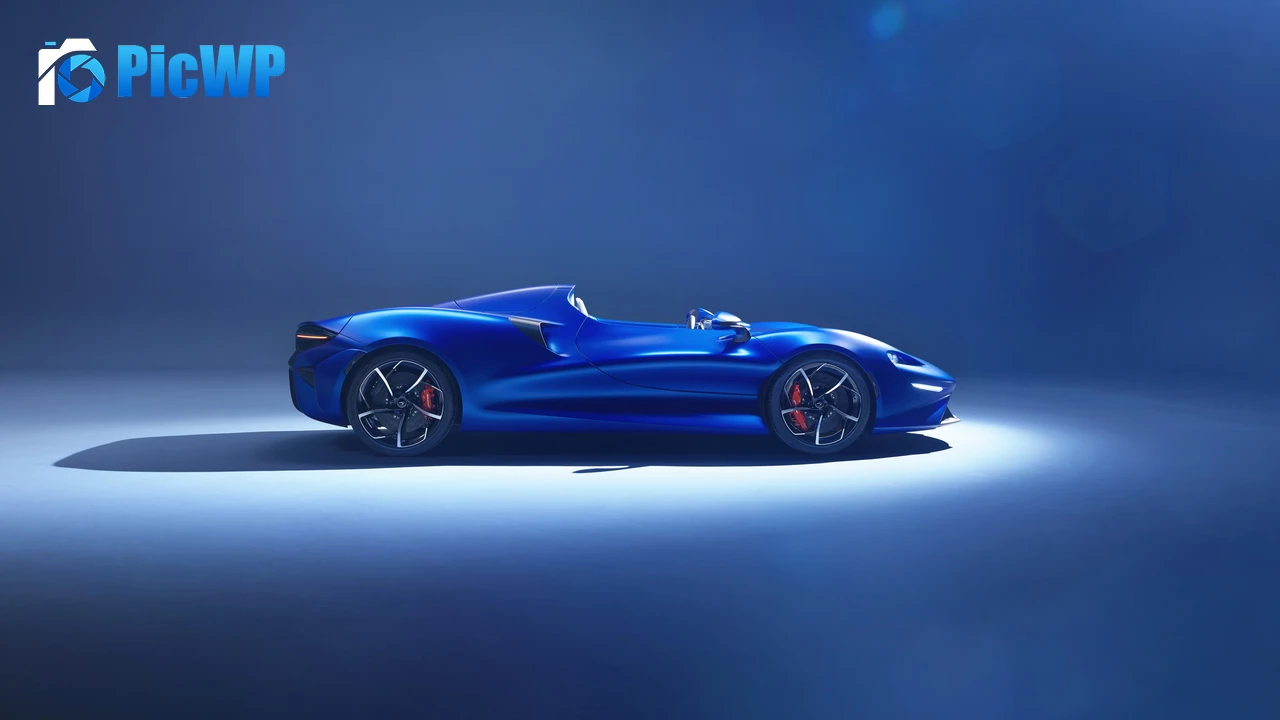 McLaren Elva Blue aesthetic 4K PC Wallpaper