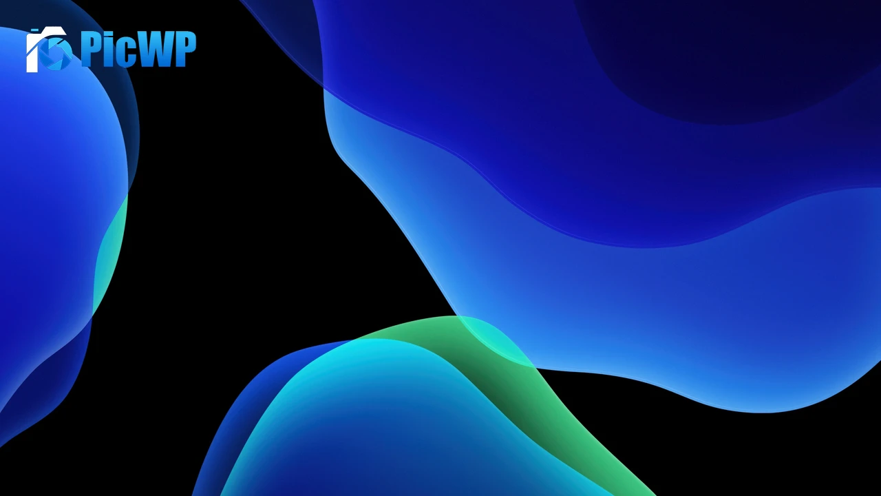 iOS 13 Blue 4K PC Wallpaper