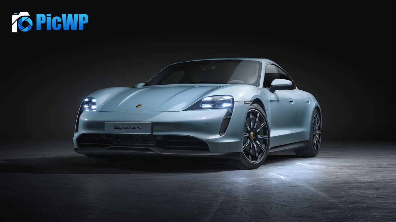 Porsche Taycan 4S Dark aesthetic 4K PC Wallpaper