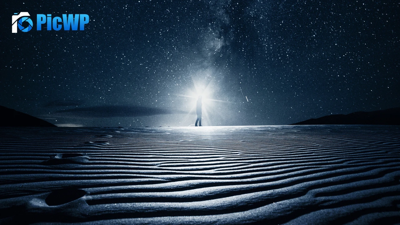 Desert Night Starry sky 4K PC Wallpaper