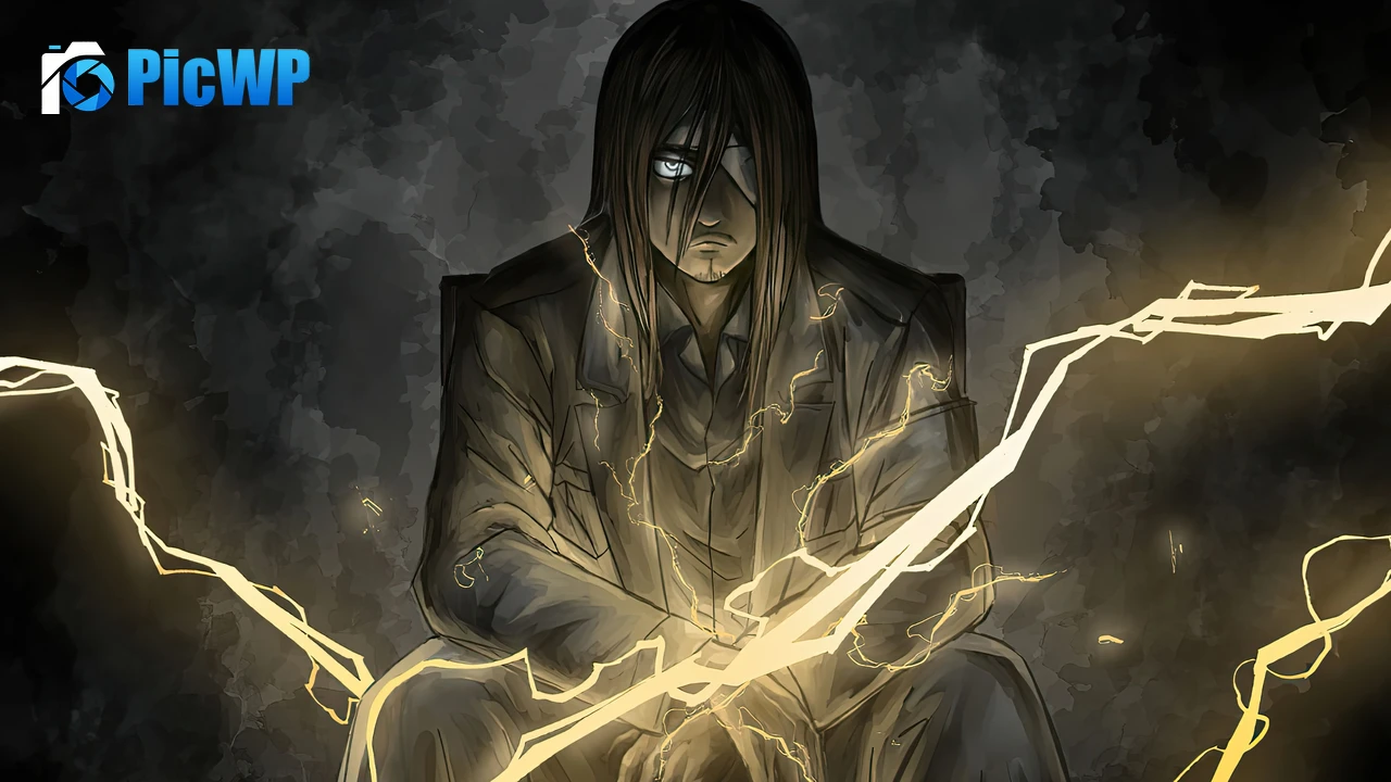 Eren Yeager Lightning 4K PC Wallpaper