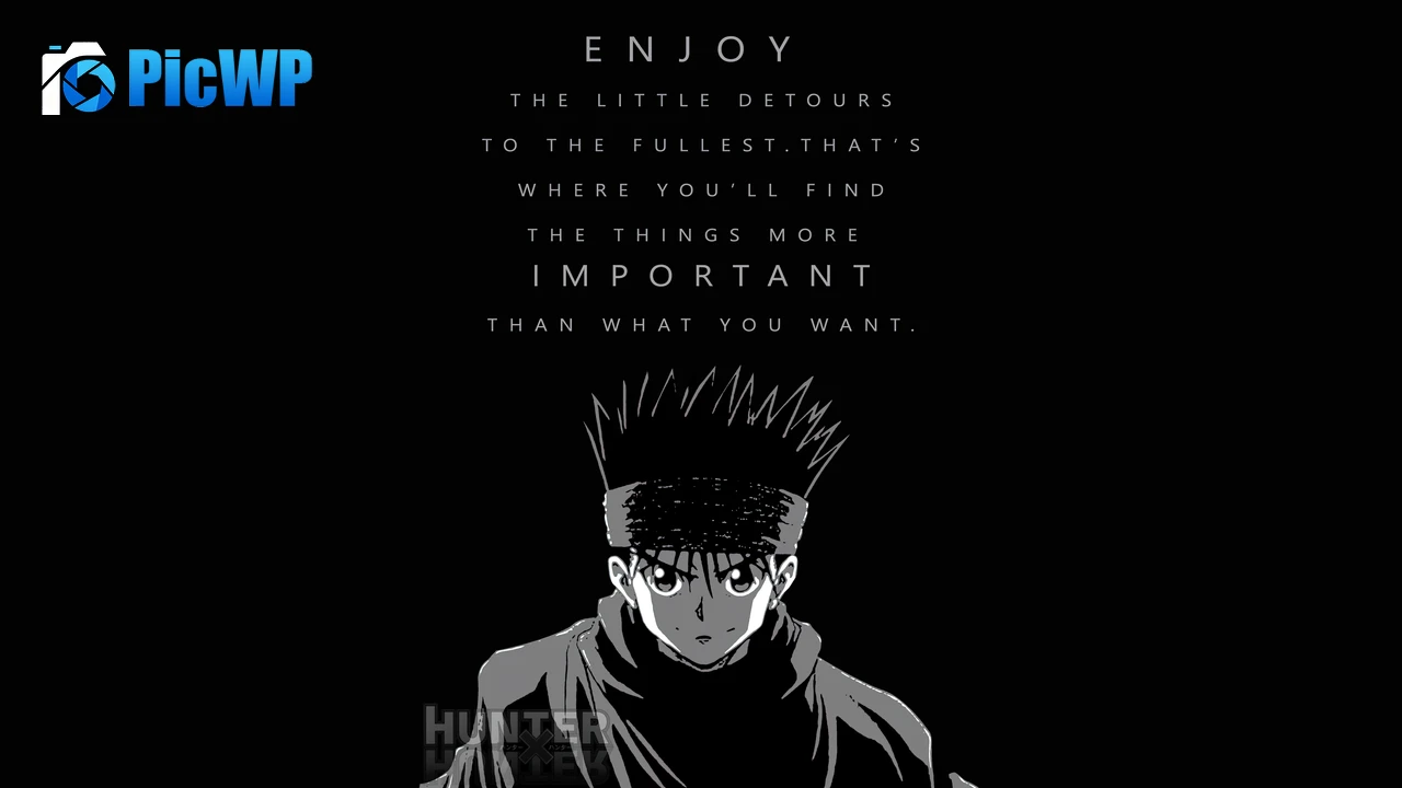 Gon Freecss Black background 4K PC Wallpaper