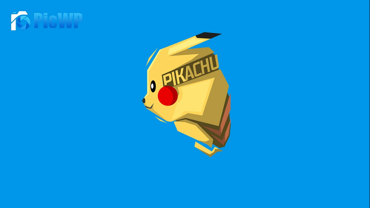 Pikachu Minimalist 4K PC Wallpaper