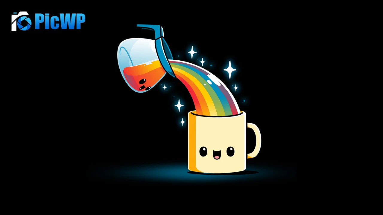 Rainbow Coffee 4K PC Wallpaper