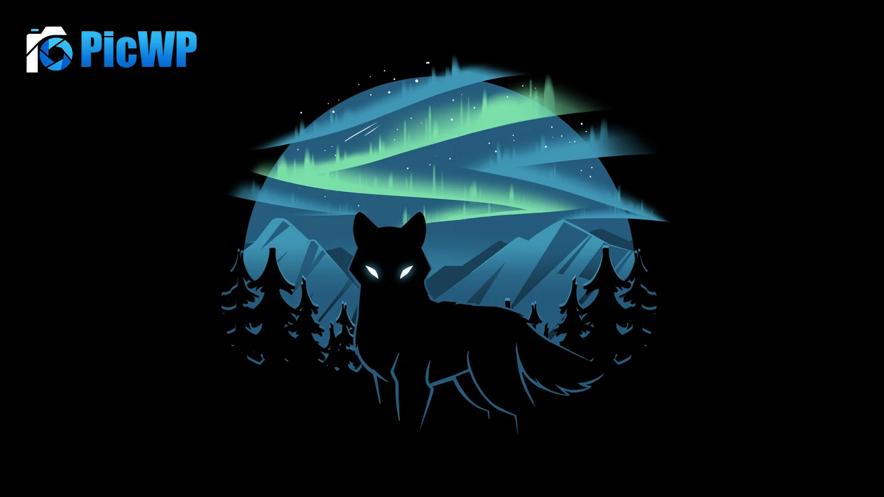 Wolf Aurora Borealis 4K PC Wallpaper