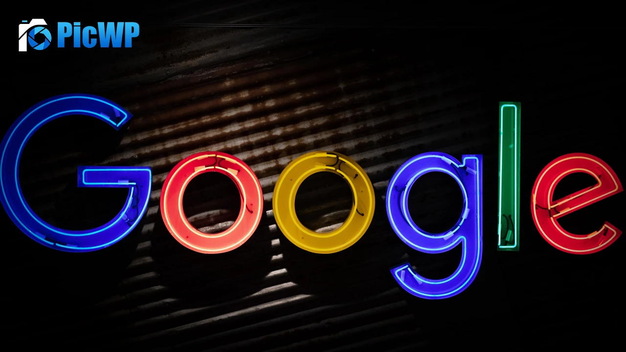 Google logo Dark background 4K PC Wallpaper