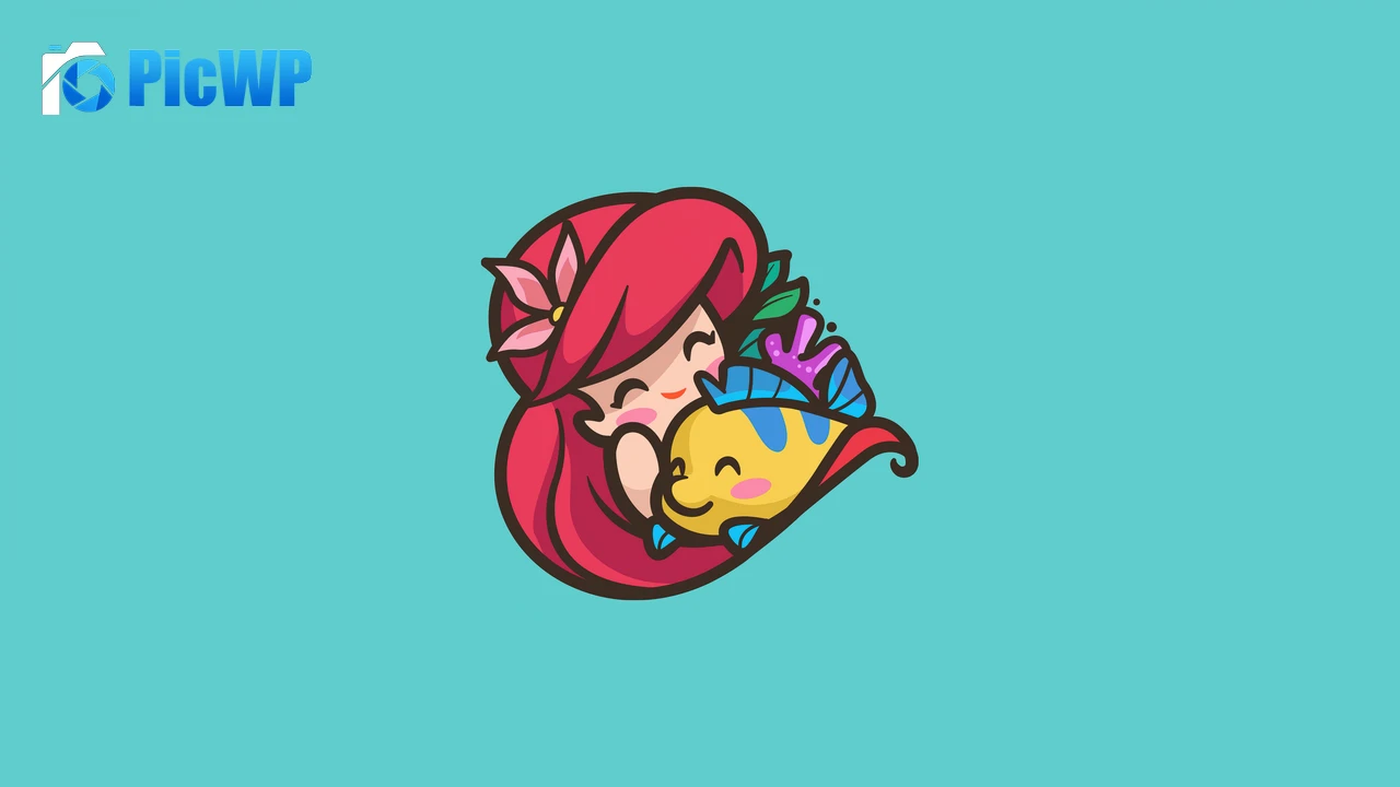 Cute Mermaid Flounder 4K PC Wallpaper
