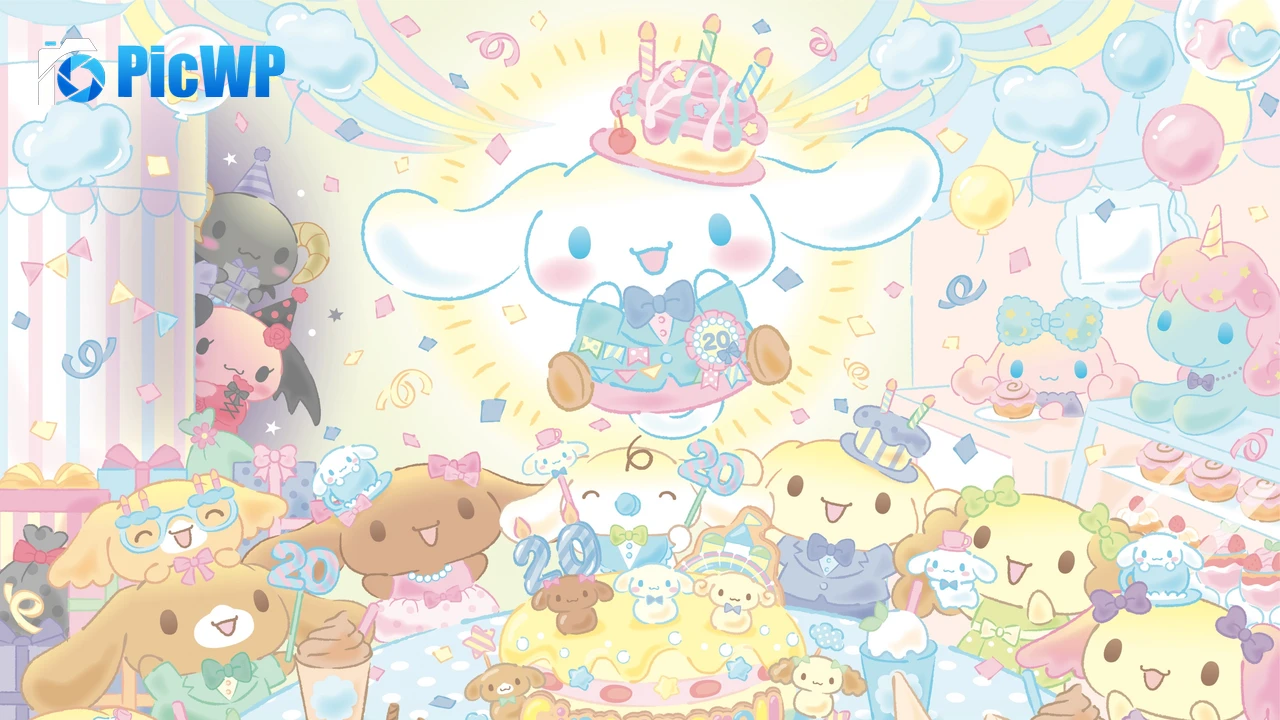 Cinnamoroll Birthday 4K PC Wallpaper