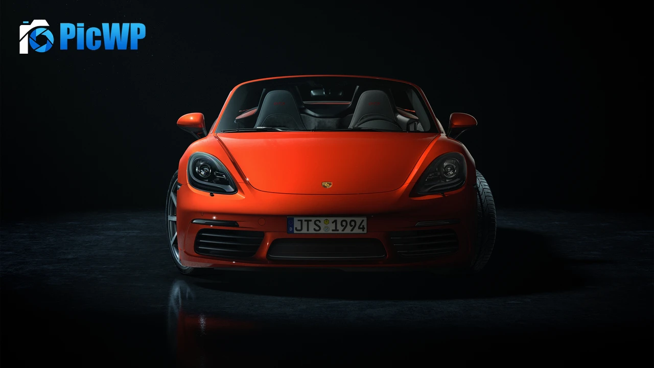 Porsche 718 Boxster Dark background 4K PC Wallpaper