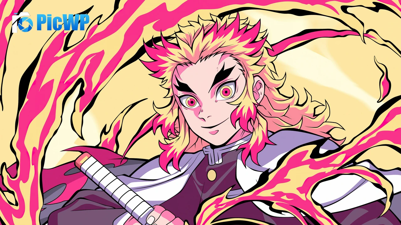 Kyojuro Rengoku Demon Slayer: Kimetsu no Yaiba 4K PC Wallpaper