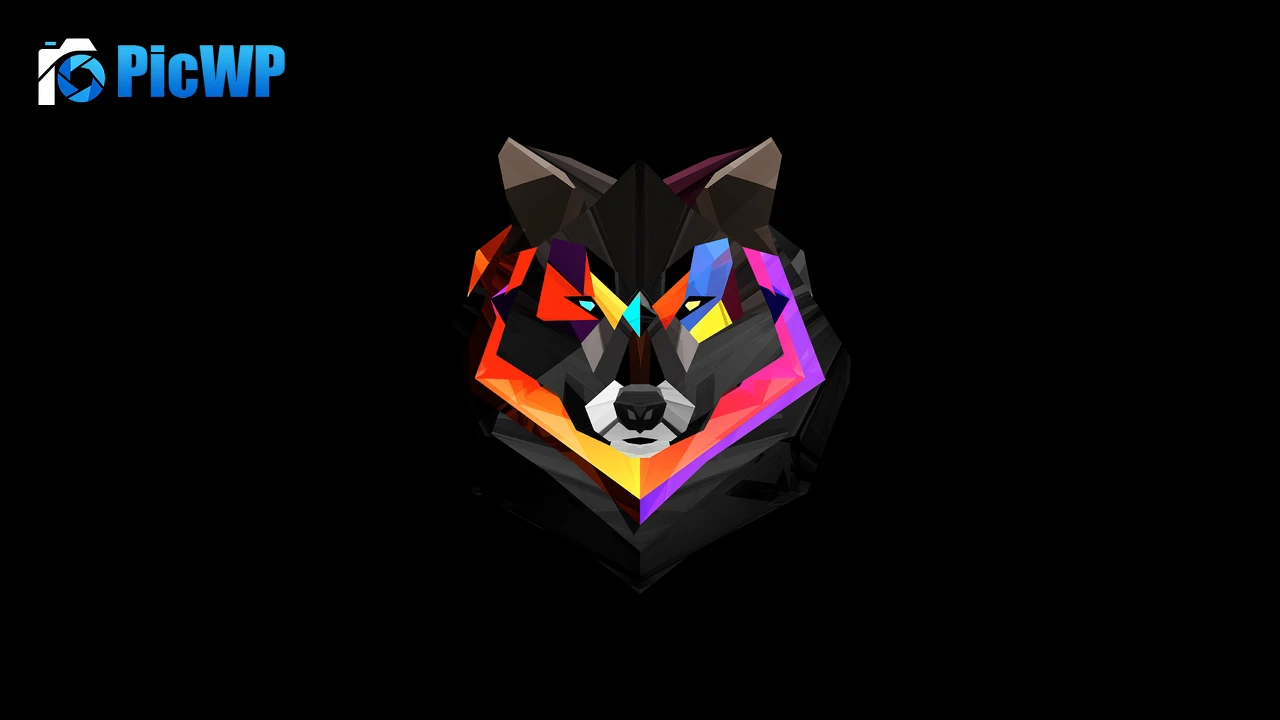 Wolf Low poly 4K PC Wallpaper