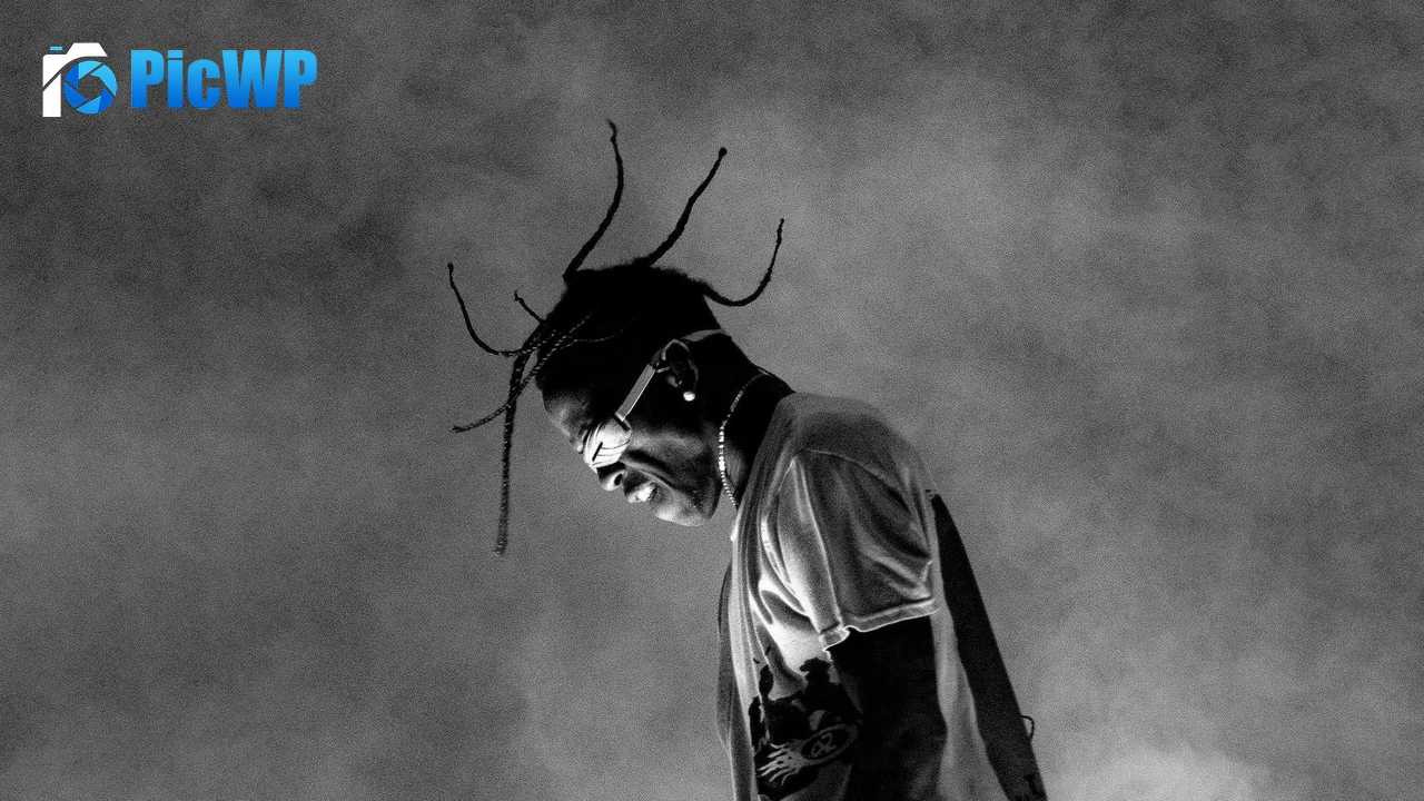 Travis Scott Monochrome 4K PC Wallpaper