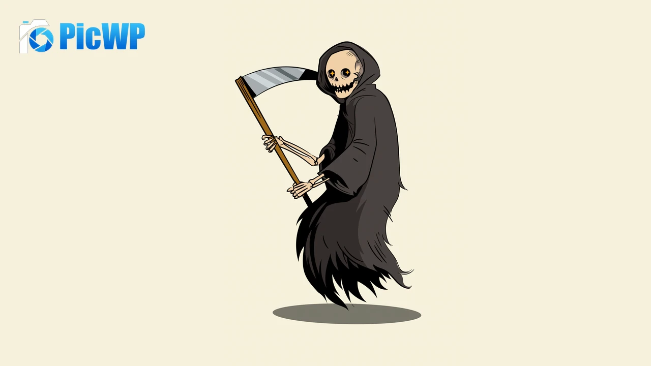 Grim Reaper Minimalist 4K PC Wallpaper