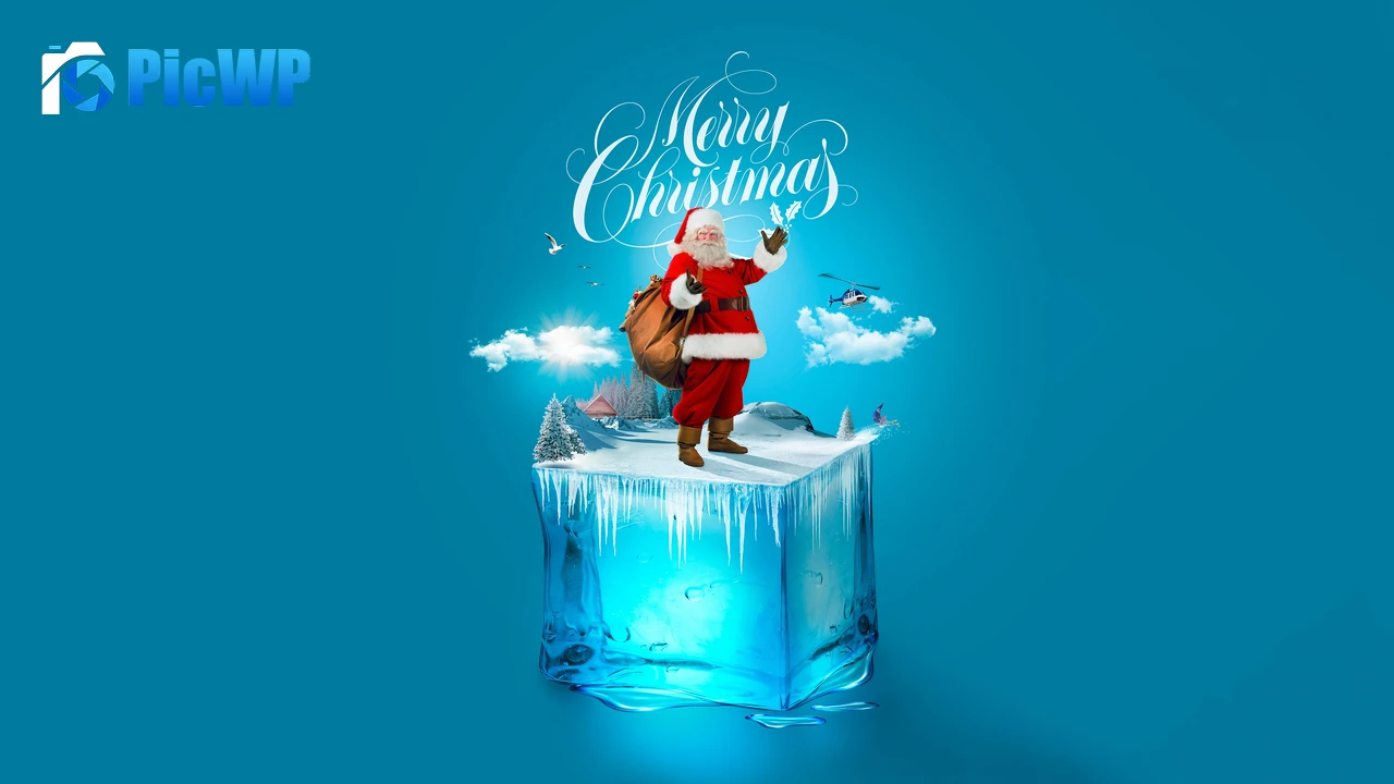 Santa Claus Ice cube 4K PC Wallpaper