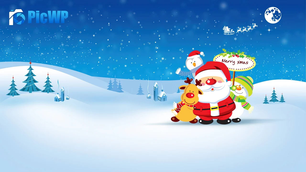 Merry Xmas Santa Claus 4K PC Wallpaper