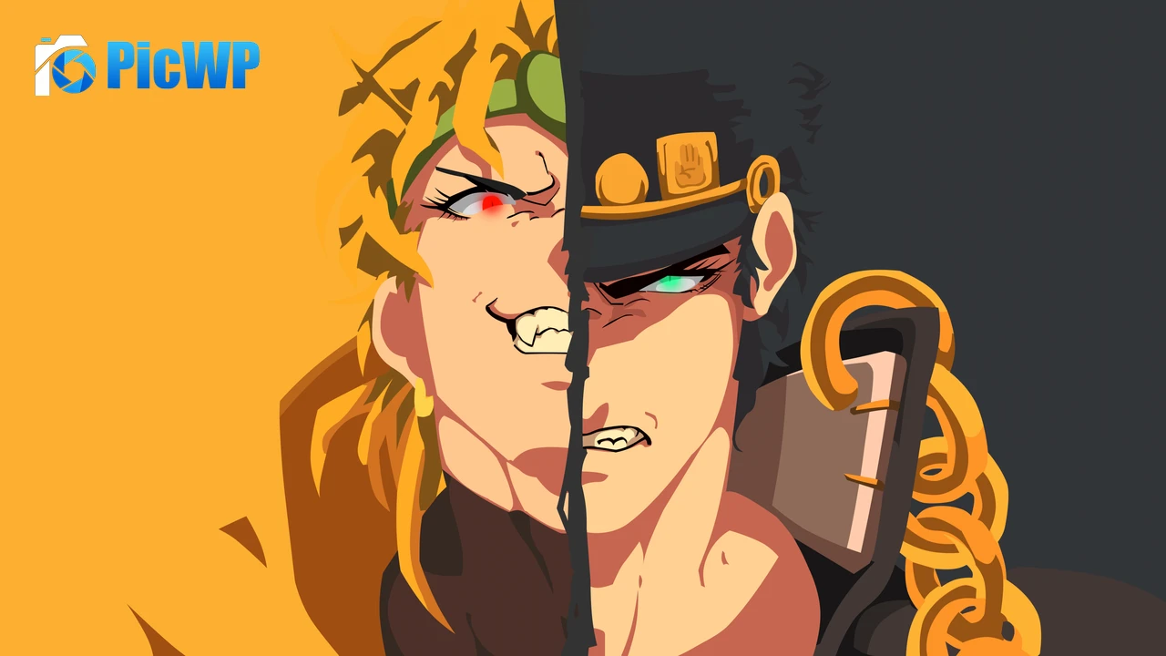 Dio Brando Jotaro Kujo 4K PC Wallpaper