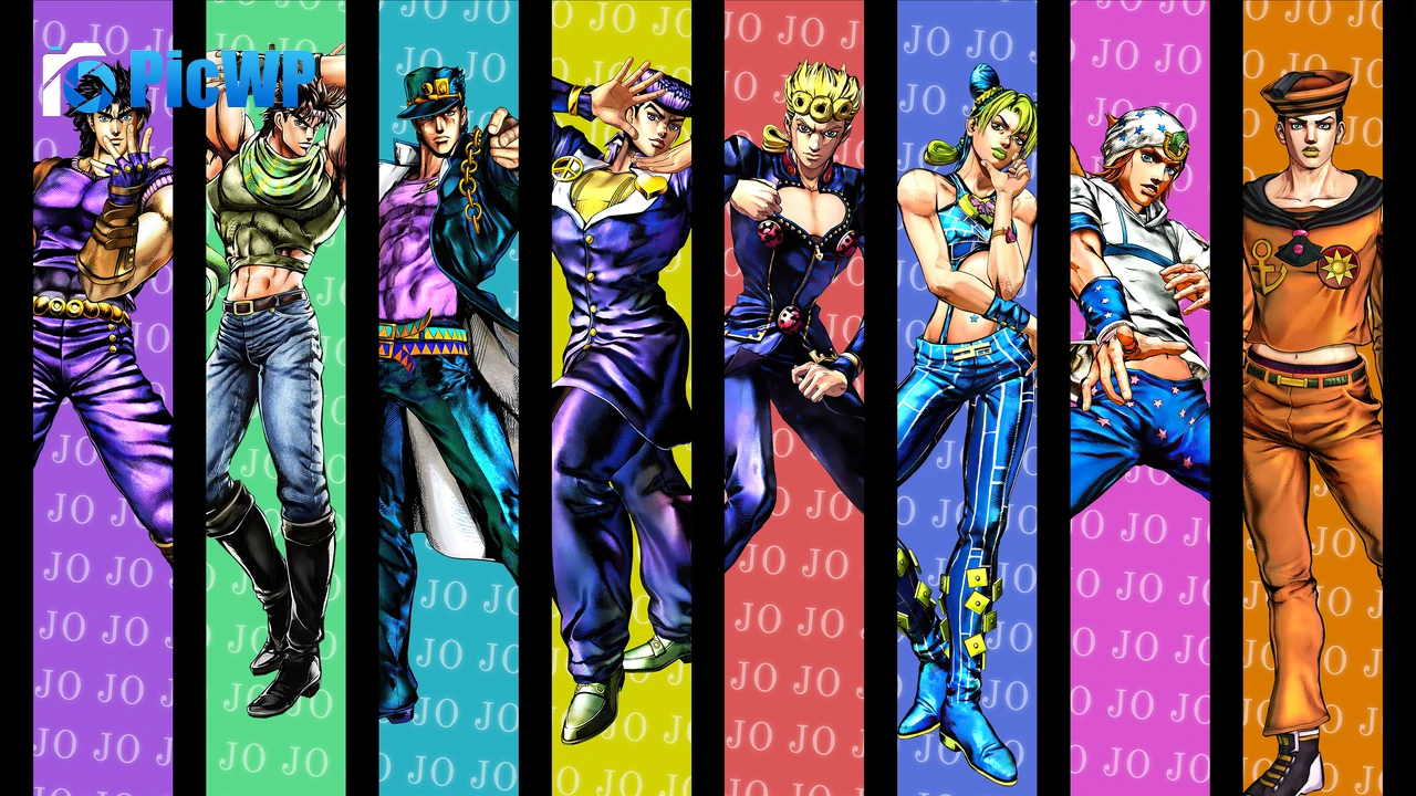 JoJo's Bizarre Adventure All Characters 4K PC Wallpaper