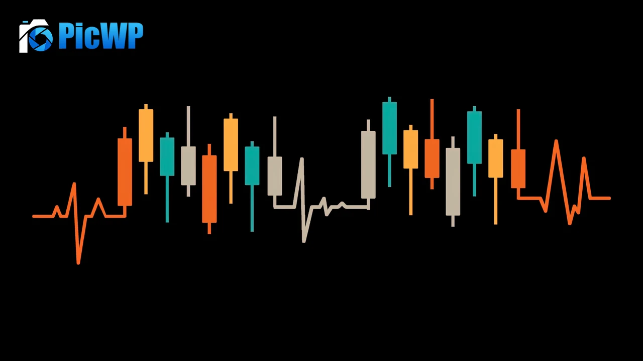 Heartbeat Candlestick Chart Day Trading 4K PC Wallpaper