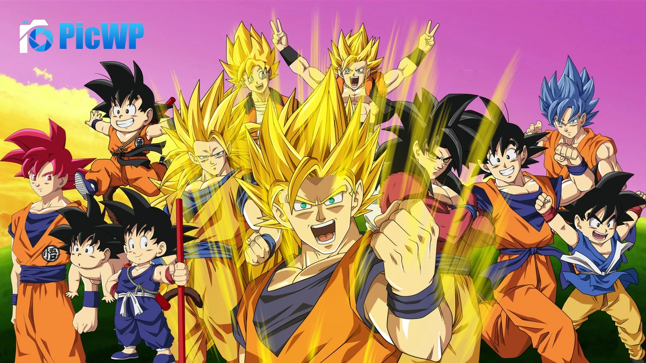 Goku Evolution 4K PC Wallpaper