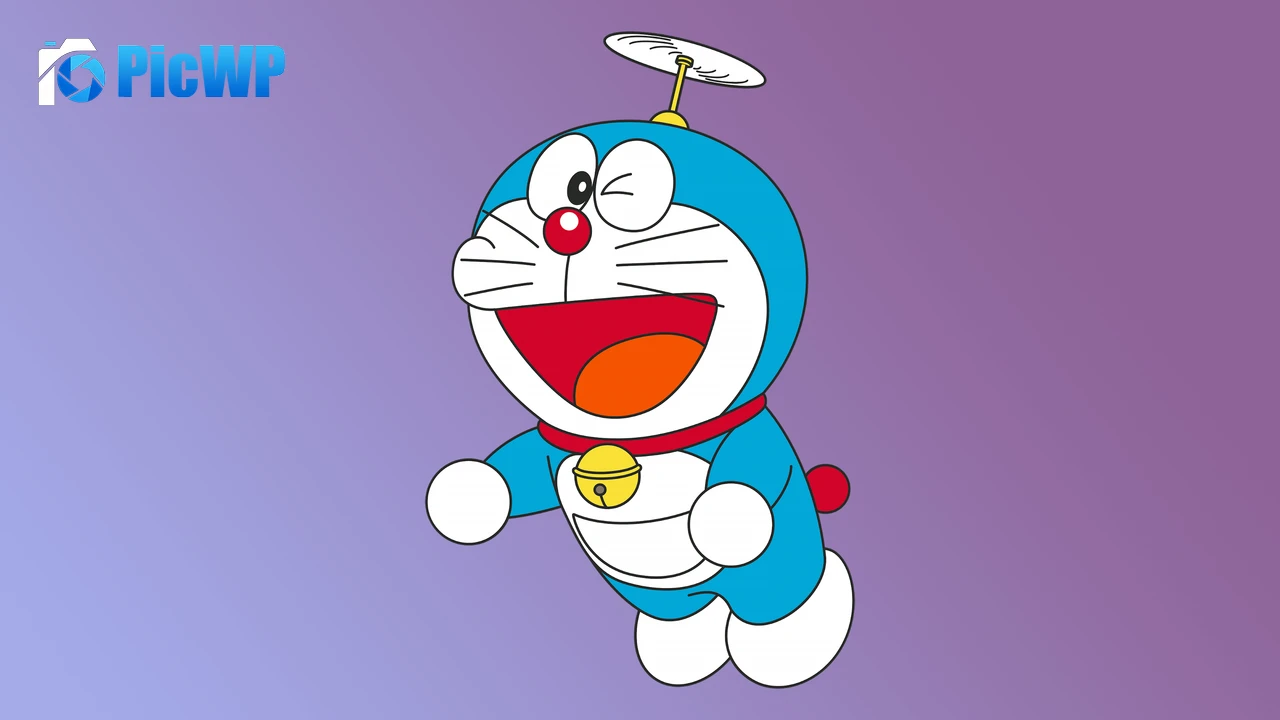 Doraemon Minimalist 4K PC Wallpaper