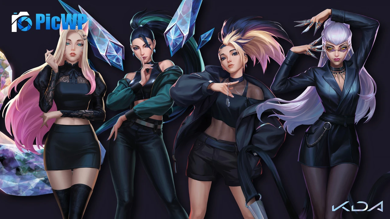 KDA The Baddest Kpop 4K PC Wallpaper