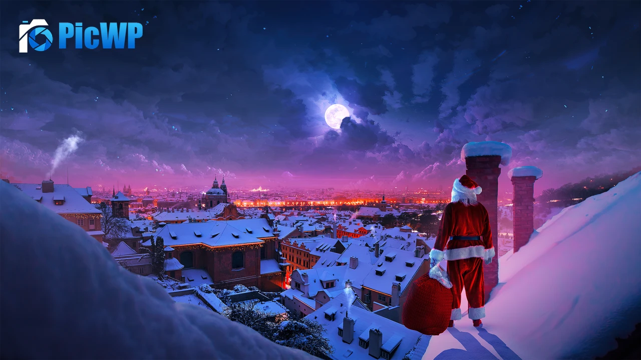 Santa Claus Christmas Eve 4K PC Wallpaper