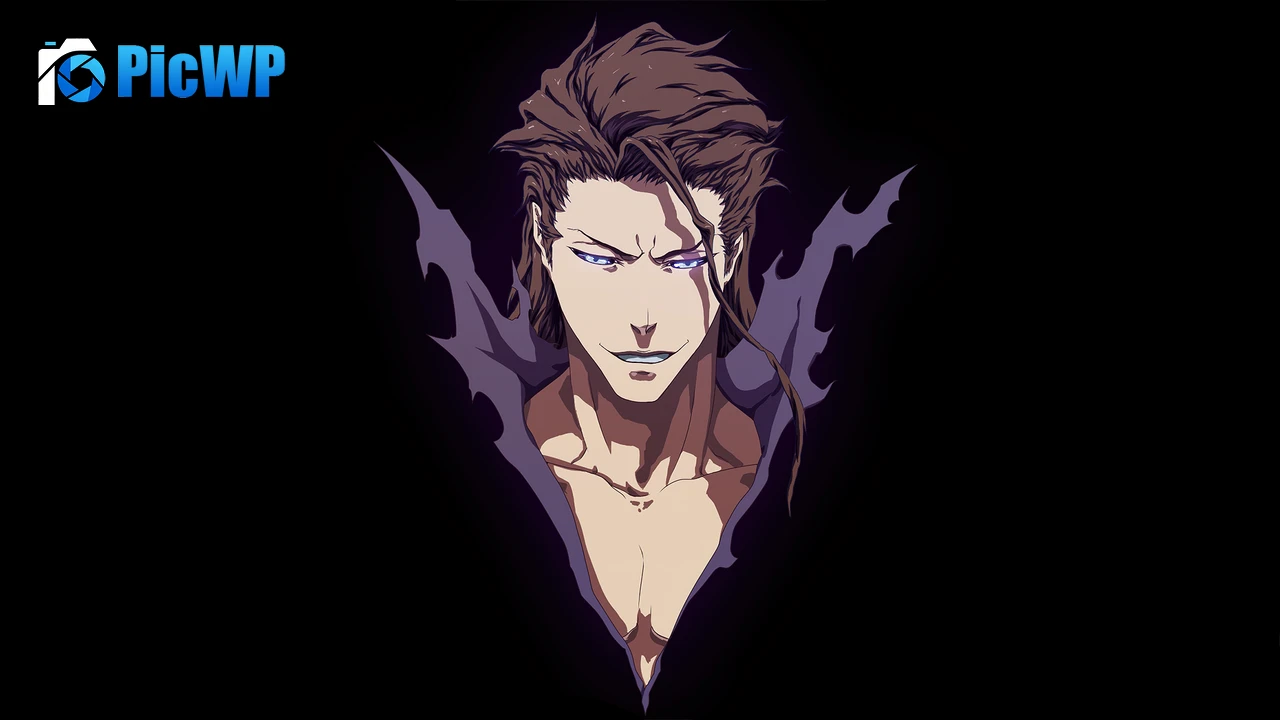Sosuke Aizen Black background 4K PC Wallpaper