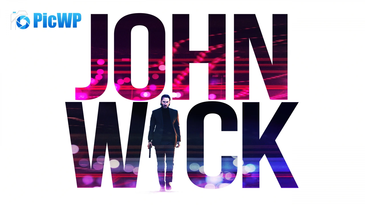 Keanu Reeves as John Wick White background 4K PC Wallpaper